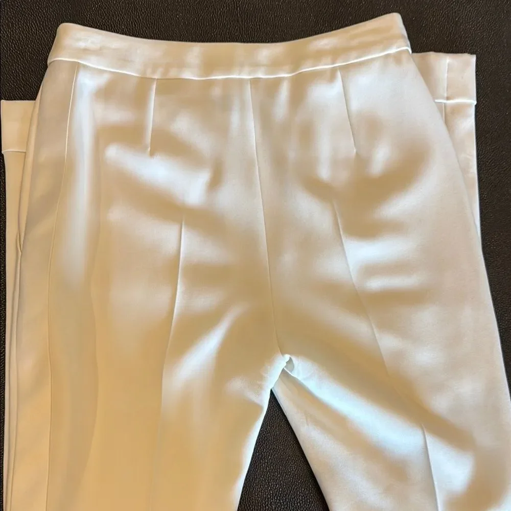 Stella McCartney Ivory Striped Wool-twill Slim Cuffed Pants size 40 - Picture 7 of 13